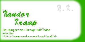 nandor kramp business card